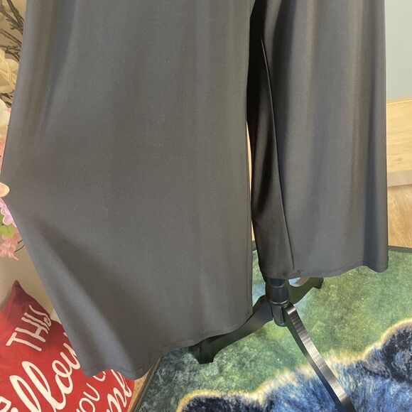 Susan Lawrence Capris Wide Leg Size Small Womens Black Dress Pull On Pants - Picture 3 of 7